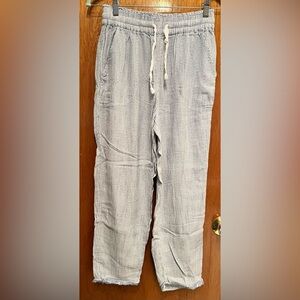 Aerie Drawstring Pinstripe Pants Blue/White Size S